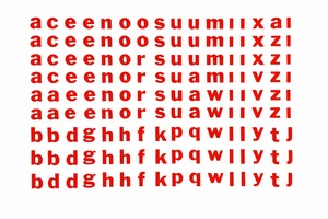 מדבקות אותיות אנגלית abc 1/1 ס"מ