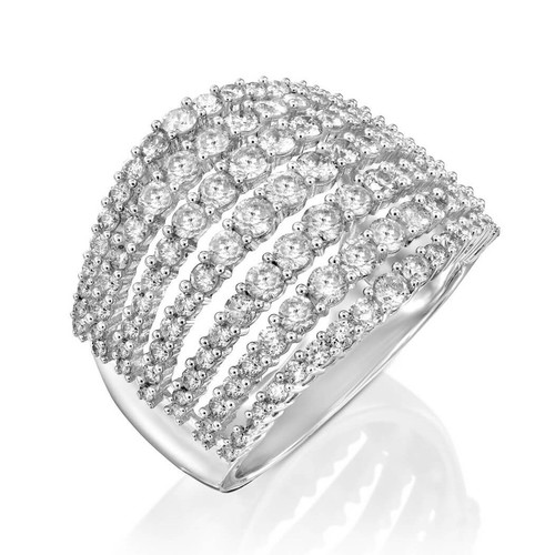 טבעת שבילי יהלומים 2.0ct מזהב 14K