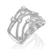 טבעת יהלומים מלכותית 1.0ct זהב 14K