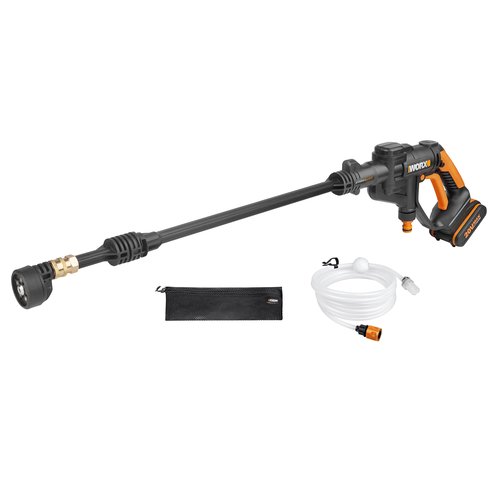 מכשיר שטיפה בלחץ 20V + אביזרים + סוללה 2.0AH WORX
