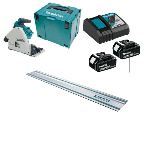 מסור מסילה 36V + שתי סוללות 5.0AH + מסילה 1.5 מטר