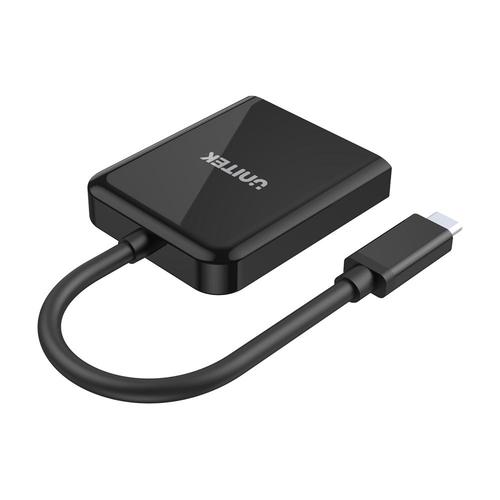 מתאם Unitek V1407A USB-C to Dual DisplayPort 1.4