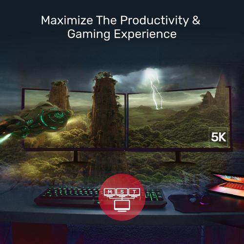 מתאם Unitek V1407A USB-C to Dual DisplayPort 1.4