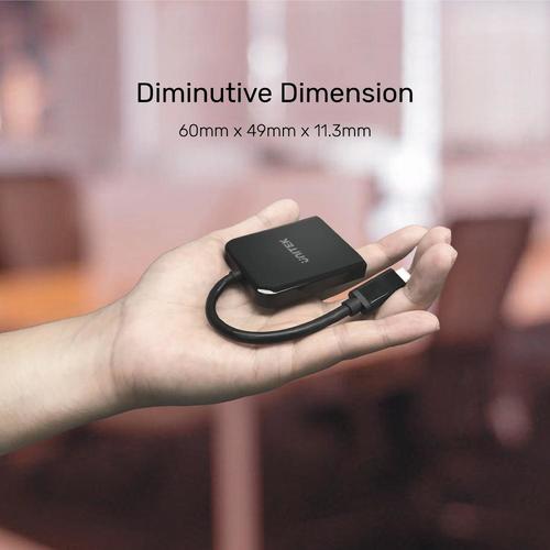 מתאם Unitek V1407A USB-C to Dual DisplayPort 1.4