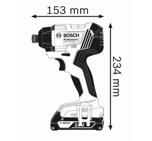 מברגת אימפקט GDR 18V-160 - גוף בלבד Bosch
