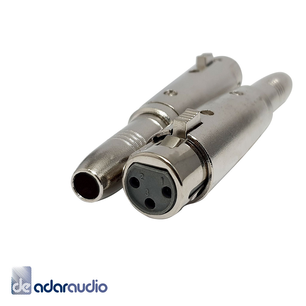 מתאם XLR נקבה ל 6.35 PL מונו נקבה