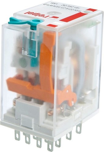 ממסר 24VDC 4XC.O עם תושבת 