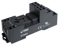 ממסר 24VDC 2XC.O עם תושבת תוצרת RELPOL