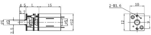 מנוע עם גיר זעיר 15RPM 3V