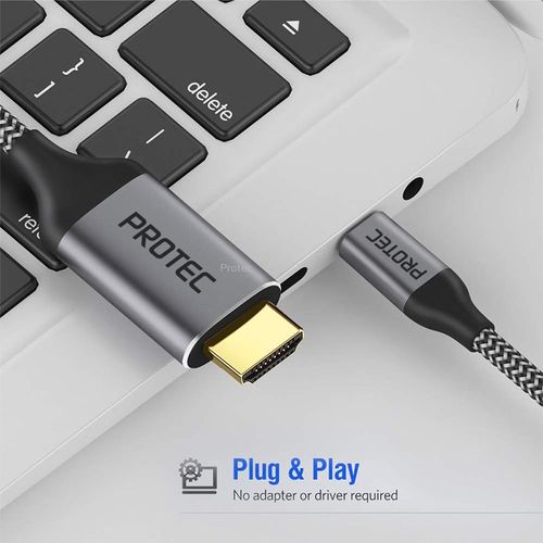 כבל Protec DM269 USB Type C to HDMI 2.0