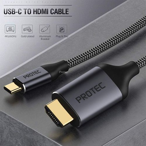 כבל Protec DM269 USB Type C to HDMI 2.0