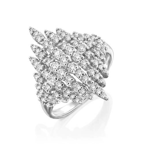 טבעת יהלומים מלכותית 1.0ct זהב 14K