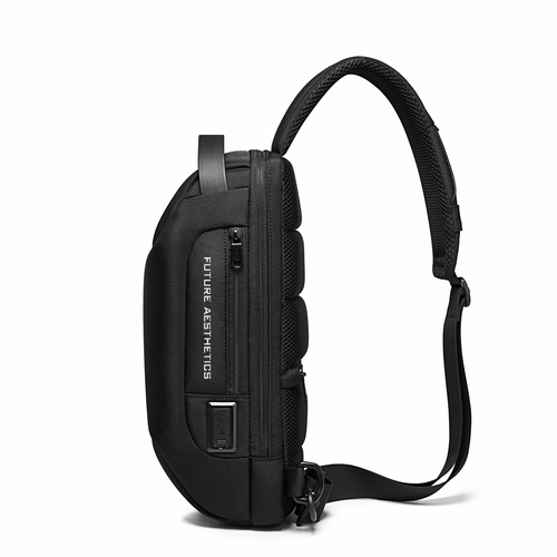 תיק צד נגד גניבות עמיד במים עם נעילה TSA וכבל USB מובנה לטעינה ניידים