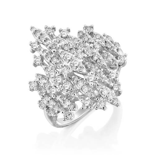 טבעת יהלומים מלכותית 1.0ct זהב 14K