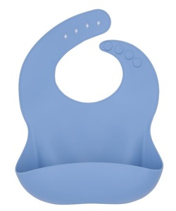 סינר סיליקון רך במיוחד עם כיס וסגירה עליונה - כחול שמיים