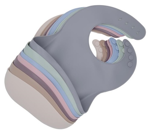 סינר סיליקון רך במיוחד עם כיס וסגירה עליונה - ירוק פסטל