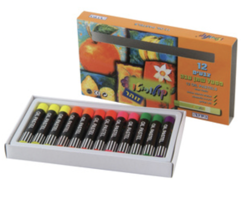 צבעי פסטל זוהרים 12 יח׳