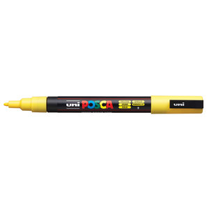 טוש אקרילי פוסקה PC-3M - צהוב POSCA