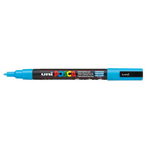 טוש אקרילי פוסקה PC-3M - תכלת POSCA