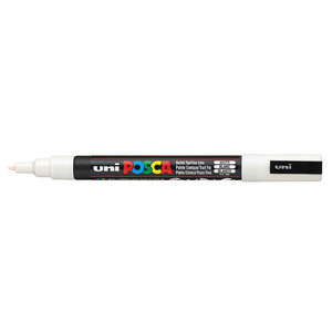 טוש אקרילי פוסקה PC-3M - לבן POSCA