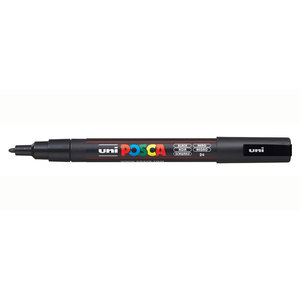 טוש אקרילי פוסקה PC-3M - שחור POSCA