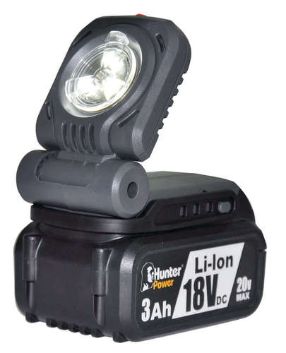 פנס נטען Hunter 3Ah 18V 300lm / גוף בלבד הנטר