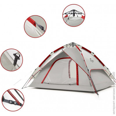 אוהל בן רגע ל 4 אנשים פתיחה מהירה NATUREHIKE TENT  דגם NH21ZP008