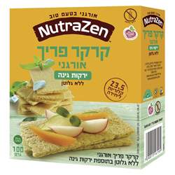 פת פריכה אורגני ירקות גינה 100 גר - Nutra ZEN