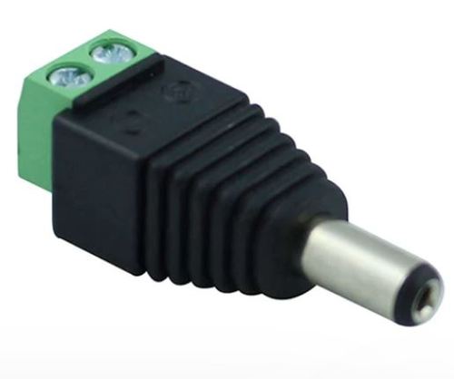 מתאם מחבר 2.1 זכר לפס לדים 12V DC