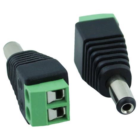מתאם מחבר 2.1 זכר לפס לדים 12V DC