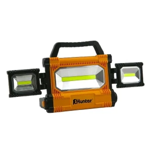 פרוזקטור לד נטען + מטען גיבוי פנימי 4500 לומן HUNTER 101711-016 COB LED 50W  