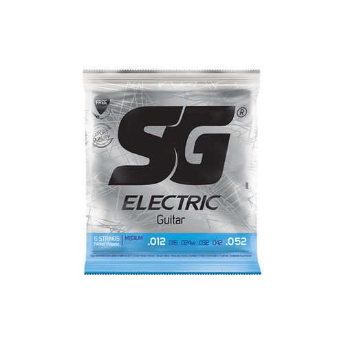 מיתרים לגיטרה חשמלית 012 Nickel SG Medium Voltage Guitar String מבית SG
