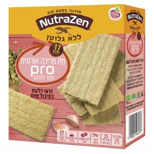 פת פריכה אורגנית PRO זרעי דלעת בתיבול שום 100 גר - נוטרה זן