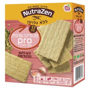 פת פריכה אורגנית PRO זרעי דלעת בתיבול שום 100 גר - נוטרה זן