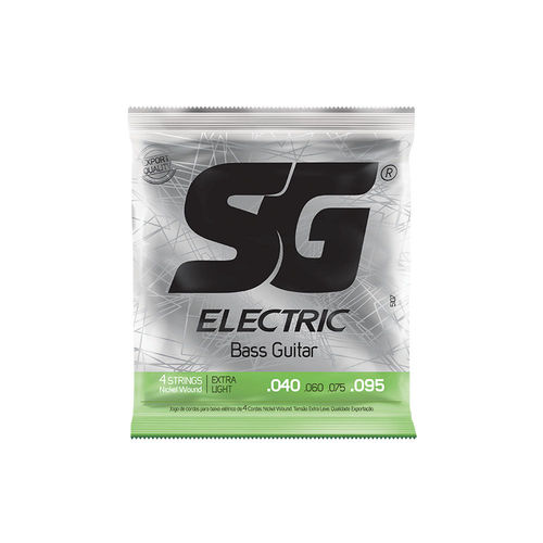 מיתרים לגיטרה בס 040 Nickel Down 4 String String Extra Light Tension מבית SG