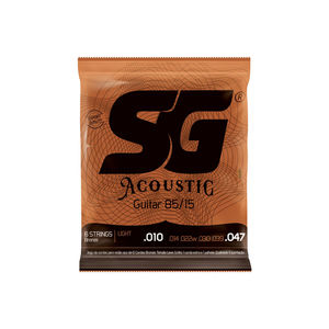 מיתרים לגיטרה אקוסטית 010 Bronze Steel 85/15 String מבית SG
