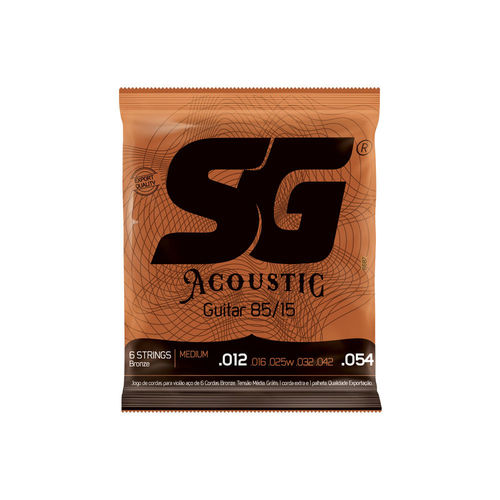 מיתרים לגיטרה אקוסטית 012 Bronze Steel 85/15 String מבית SG