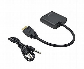 מתאם Protec DM155 HDMI to VGA + Audio