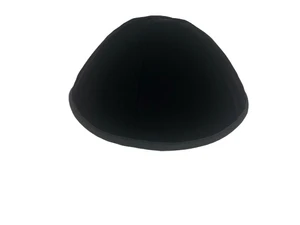 כיפה שחורה קטיפה מבריק עם סרט 