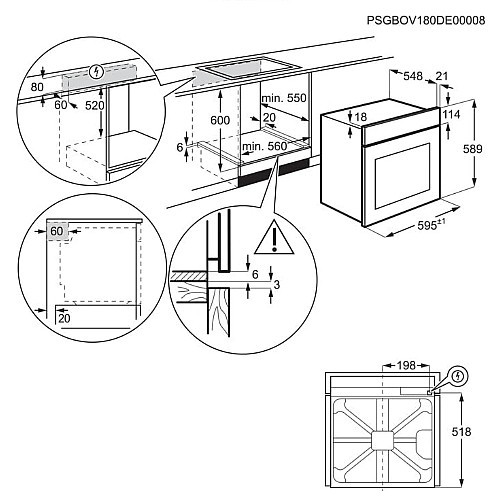 תנור בנוי רב תכליתי 60 ס