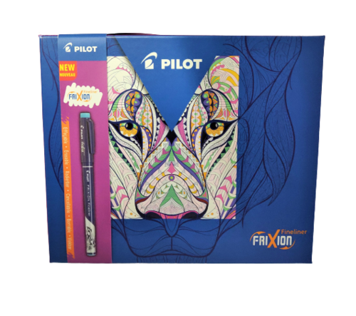 מארז עטי ראש לבד מחיקים FRIXION FINELINER + חוברת צביעה