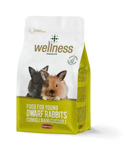 WELLNESS YOUNG DWARF RABBITS הזנת צמיחה מלאה לארנבות ננסיות פדובן
