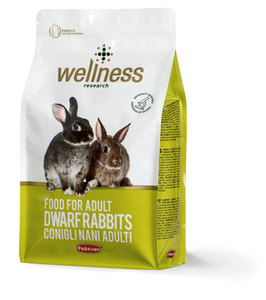 WELLNESS ADULT DWARF RABBITS מזון מלאה לארנבים ננסיים פדובן