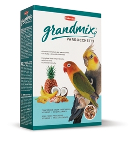 GRANDMIX PARROCCHETTI מזון מלאה עבור תוכיים (ציפורי אהבה, מחצבים) פדובן