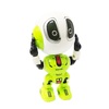 רובוט משחק חכם ממתכת עם עיניים מאירות בצבעים משתנים ואפשרות הקלטה - ירוק
