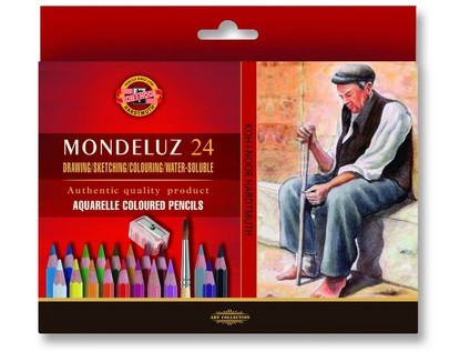סט 24 עפרונות אקוורל MONDELUZ קוהינור 
