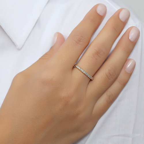 טבעת יהלומים 0.65ct מזהב 14K