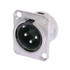 NC3MD-L-1 מחבר XLR  זכר לפאנל NEUTRIK