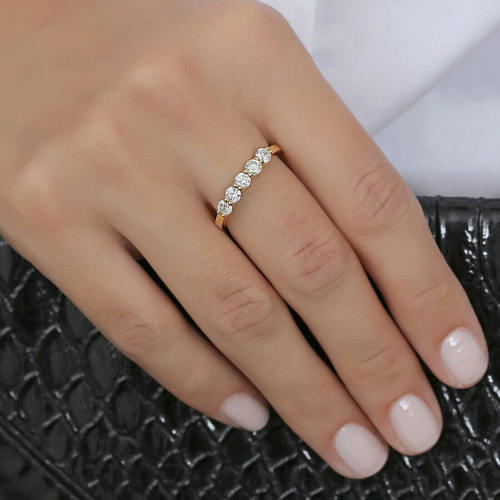 טבעת איטרניטי יהלומים 0.75ct מזהב 14K
