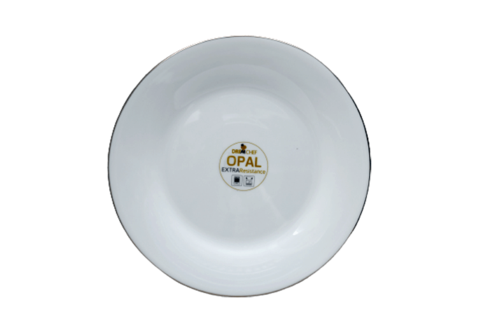 צלחת OPAL פס כסף שטוח 25